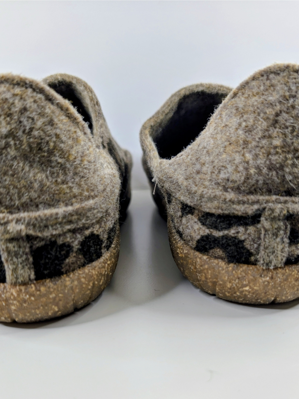 Taos Convertawool Charcoal Leopard Wool Clogs Slippers Slip On NEW Size 10 Woman - Picture 5 of 5
